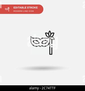 Carnival Simple vector icon. Illustration symbol design template for web mobile UI element. Perfect color modern pictogram on editable stroke. Carnival icons for your business project Stock Vector