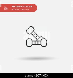 Weights Simple vector icon. Illustration symbol design template for web mobile UI element. Perfect color modern pictogram on editable stroke. Weights icons for your business project Stock Vector
