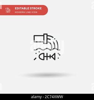 Wastes Simple vector icon. Illustration symbol design template for web mobile UI element. Perfect color modern pictogram on editable stroke. Wastes icons for your business project Stock Vector