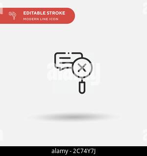 Search Simple vector icon. Illustration symbol design template for web mobile UI element. Perfect color modern pictogram on editable stroke. Search icons for your business project Stock Vector