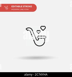 Pipe Simple vector icon. Illustration symbol design template for web mobile UI element. Perfect color modern pictogram on editable stroke. Pipe icons for your business project Stock Vector