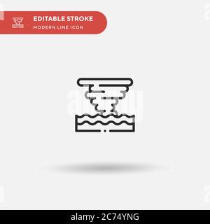 Hurricane Simple vector icon. Illustration symbol design template for web mobile UI element. Perfect color modern pictogram on editable stroke. Hurricane icons for your business project Stock Vector