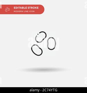 Jelly Beans Simple vector icon. Illustration symbol design template for web mobile UI element. Perfect color modern pictogram on editable stroke. Jelly Beans icons for your business project Stock Vector