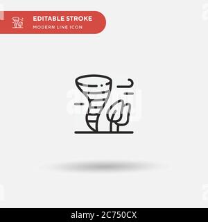 Windstorm Simple vector icon. Illustration symbol design template for web mobile UI element. Perfect color modern pictogram on editable stroke. Windstorm icons for your business project Stock Vector