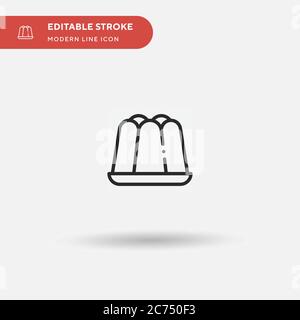 Jelly Simple vector icon. Illustration symbol design template for web mobile UI element. Perfect color modern pictogram on editable stroke. Jelly icons for your business project Stock Vector