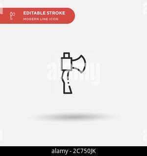 Axe Simple vector icon. Illustration symbol design template for web mobile UI element. Perfect color modern pictogram on editable stroke. Axe icons for your business project Stock Vector