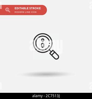 Info Simple vector icon. Illustration symbol design template for web mobile UI element. Perfect color modern pictogram on editable stroke. Info icons for your business project Stock Vector