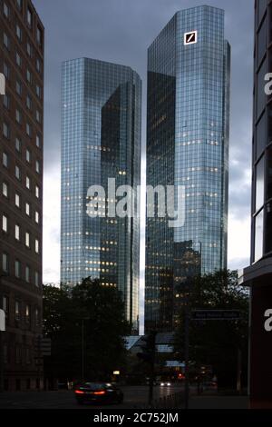 Deutsche Bank headquarters in Frankfurt Stock Photo