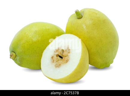 Chinese Pear fruit isolated on white background Stock Photo