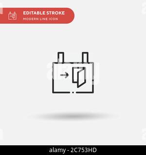 Emergency Exit Simple vector icon. Illustration symbol design template for web mobile UI element. Perfect color modern pictogram on editable stroke. Emergency Exit icons for your business project Stock Vector
