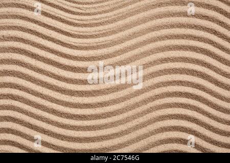 Zigzag and sand dunes, sand texture, background. Stock Photo