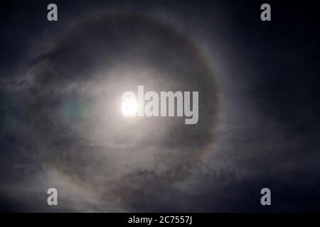 Halo, Rainbow, Sunlight Refraction & Ice Crystals