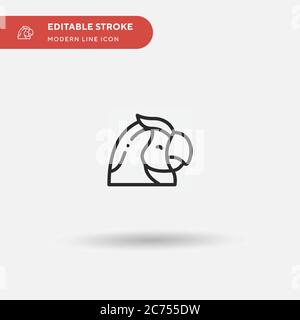 Parrot Simple vector icon. Illustration symbol design template for web mobile UI element. Perfect color modern pictogram on editable stroke. Parrot icons for your business project Stock Vector