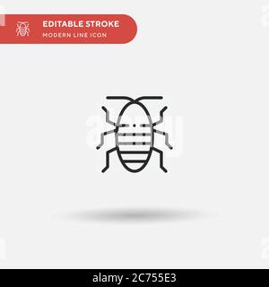 Madagascar Hissing Cockroach Simple vector icon. Illustration symbol design template for web mobile UI element. Perfect color modern pictogram on editable stroke. Madagascar Hissing Cockroach icons for your business project Stock Vector