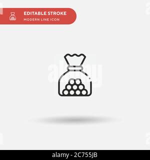 Candy Simple vector icon. Illustration symbol design template for web mobile UI element. Perfect color modern pictogram on editable stroke. Candy icons for your business project Stock Vector