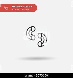 Macaroni Simple vector icon. Illustration symbol design template for web mobile UI element. Perfect color modern pictogram on editable stroke. Macaroni icons for your business project Stock Vector