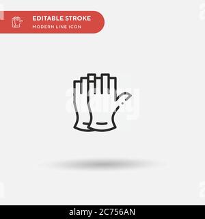 Firefighter Simple vector icon. Illustration symbol design template for web mobile UI element. Perfect color modern pictogram on editable stroke. Firefighter icons for your business project Stock Vector
