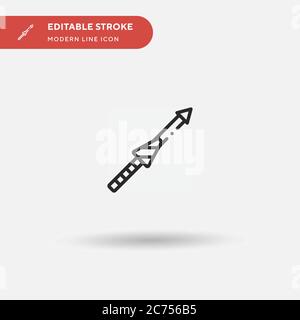 Spears Simple vector icon. Illustration symbol design template for web mobile UI element. Perfect color modern pictogram on editable stroke. Spears icons for your business project Stock Vector