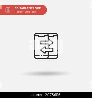 Smartphones Simple vector icon. Illustration symbol design template for web mobile UI element. Perfect color modern pictogram on editable stroke. Smartphones icons for your business project Stock Vector