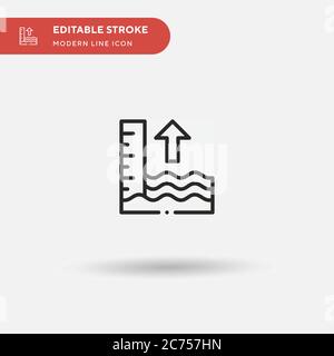 Tide Simple vector icon. Illustration symbol design template for web mobile UI element. Perfect color modern pictogram on editable stroke. Tide icons for your business project Stock Vector