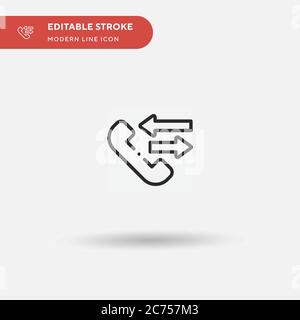 Phone Simple vector icon. Illustration symbol design template for web mobile UI element. Perfect color modern pictogram on editable stroke. Phone icons for your business project Stock Vector