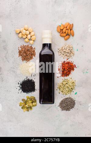 Making the cold-pressed oil for every taste Stock Photo