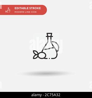 Olive Oil Simple vector icon. Illustration symbol design template for web mobile UI element. Perfect color modern pictogram on editable stroke. Olive Oil icons for your business project Stock Vector