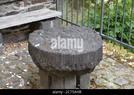 stone table in medieval Monreal