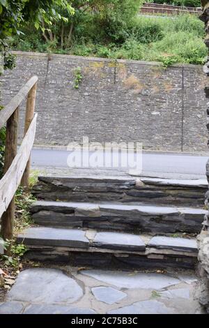 medieval Monreal: old stairway