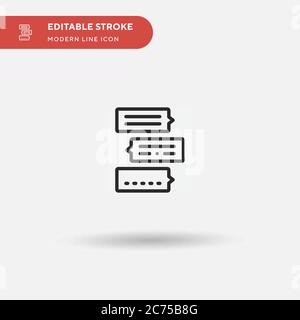 Chat Box Simple vector icon. Illustration symbol design template for web mobile UI element. Perfect color modern pictogram on editable stroke. Chat Box icons for your business project Stock Vector