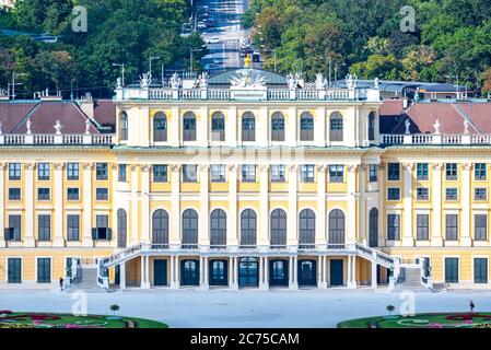 VIENNA, AUSTRIA - 23 JULY, 2019: Schonbrunn Palace German - Schloss Schonbrunn Vienna Austria Stock Photo