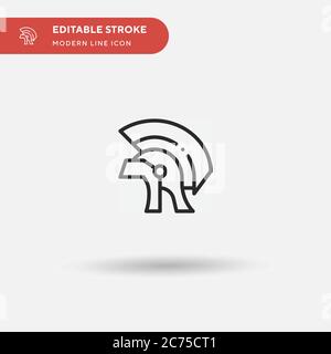 Warrior Simple vector icon. Illustration symbol design template for web mobile UI element. Perfect color modern pictogram on editable stroke. Warrior icons for your business project Stock Vector