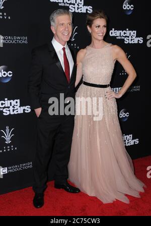 July 14, 2020: TOM BERGERON and ERIN ANDREWS will not be returning to host the 29th season of Dancing with the Stars. Long-time host Bergeron, who has been on the show since 2005 and over 400 episodes, revealed the news on social media. FILE PICTURE SHOT ON: November 22, 2016 , Los Angeles, California, USA: Tom Bergeron, and Erin Andrews at ABC's ''Dancing With The Stars'' Season 23 Finale held at The Grove in Los Angeles.  (Credit Image: © Birdie Thompson/AdMedia via ZUMA Wire) Stock Photo