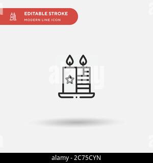 Cake Simple vector icon. Illustration symbol design template for web mobile UI element. Perfect color modern pictogram on editable stroke. Cake icons for your business project Stock Vector