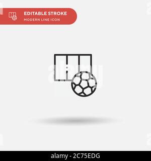 Football Simple vector icon. Illustration symbol design template for web mobile UI element. Perfect color modern pictogram on editable stroke. Football icons for your business project Stock Vector