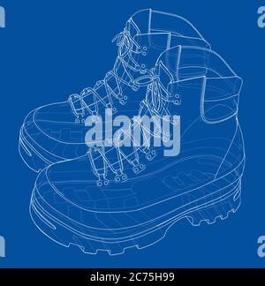 Mens boot concept. 3D illustration Stock Photo