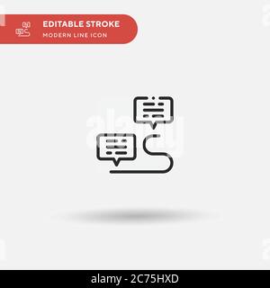 Conversation Simple vector icon. Illustration symbol design template for web mobile UI element. Perfect color modern pictogram on editable stroke. Conversation icons for your business project Stock Vector
