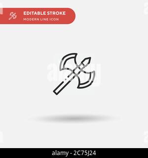 Axe Simple vector icon. Illustration symbol design template for web mobile UI element. Perfect color modern pictogram on editable stroke. Axe icons for your business project Stock Vector