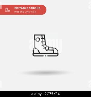 Sneakers Simple vector icon. Illustration symbol design template for web mobile UI element. Perfect color modern pictogram on editable stroke. Sneakers icons for your business project Stock Vector