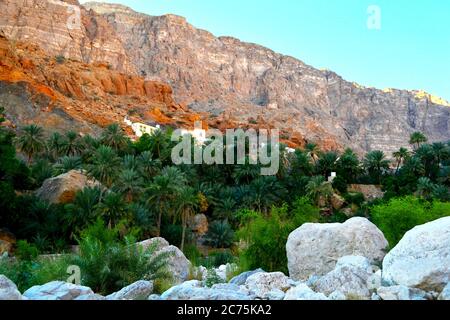 Beautiful nature in Wadi Tiwi, Oman Stock Photo