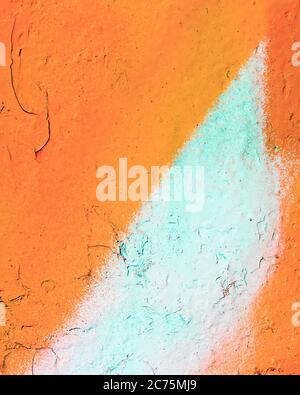 Fragment of colorful graffiti painted on a concrete wall. Bright yellow abstract background for design. Stock Photo