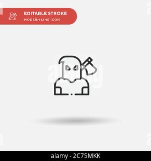 Executioner Simple vector icon. Illustration symbol design template for web mobile UI element. Perfect color modern pictogram on editable stroke. Executioner icons for your business project Stock Vector