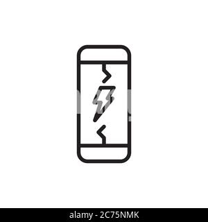 Electric fuse vector icon symbol electronic isolated on white background Stock Vector