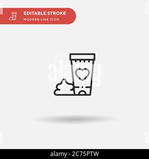 Body Lotion Simple vector icon. Illustration symbol design template for web mobile UI element. Perfect color modern pictogram on editable stroke. Body Lotion icons for your business project Stock Vector