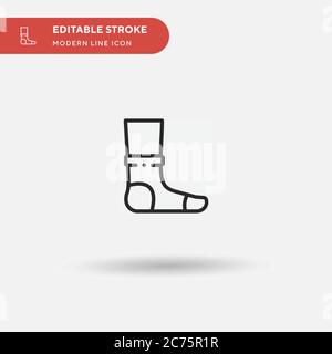 Ankle Simple vector icon. Illustration symbol design template for web mobile UI element. Perfect color modern pictogram on editable stroke. Ankle icons for your business project Stock Vector