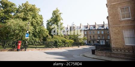 Residential properties on Wellington Square which is owned by the university in Oxford in the UK. Taken on the 24th June 2020. Stock Photo