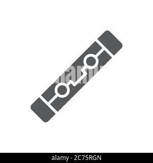 Electric fuse vector icon symbol electronic isolated on white background Stock Vector