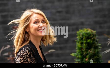 London, UK. 14th July, 2020. Esther McVey MP for Tatton former cabinet minister and founder of the powerful Blue Collar Conservative caucus leaves a meeting at 10 Downing Street London. When asked why she was at 10 Downing Street she declined to answer Credit: Ian Davidson/Alamy Live News Stock Photo