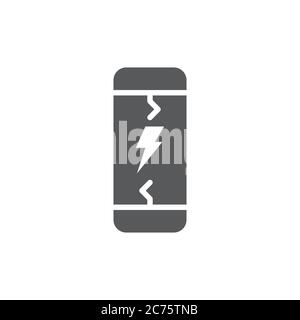 Electric fuse vector icon symbol electronic isolated on white background Stock Vector