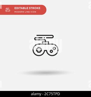 Game Controller Simple vector icon. Illustration symbol design template for web mobile UI element. Perfect color modern pictogram on editable stroke. Game Controller icons for your business project Stock Vector